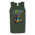 thumbnail image 3 of Dean Russo Unconditional Loyalty Dog Lover Mens Graphic Tank Top, Forest Green, 3X-Large, 3 of 6