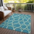 thumbnail image 6 of Addison Rugs Chantille Indoor/Outdoor Transitional Circles Teal Washable Rectangle Rug, 2'6" x 3'10", 6 of 6