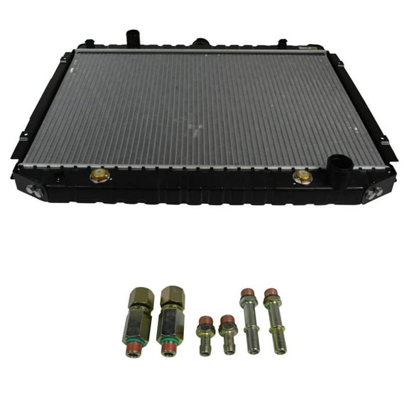 TRQ Radiator Assembly Aluminum Core Direct Fit for Dodge Chrysler Full Size Van RDA82862 Fits select: 1996-1997,1999-2003 DODGE RAM VAN