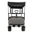 thumbnail image 4 of Tcbosik Collapsible Wagon with Canopy and 7" All-Terrain Wheels, Portable & Foldable Utility Cart with Mosquito Net, Wagon Cart with Rear Bag and Cup Holders for Camping, Shopping, Black, 4 of 10