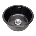 thumbnail image 1 of Single Bowl Kitchen Sink, Simple Design Round Shape Stainless Steel Undermount Small Kitchen Sink Large Capacity  for Bar, 1 of 7