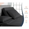 thumbnail image 3 of SGI Bedding Egyptian Cotton Top Split Sheet Set Solid Adjustable Bed 34" Split Head King 600 TC 18" Deep Dark Gray, 3 of 9