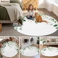 thumbnail image 5 of Eucalyptus Leaf Round Rugs for Living Room 3ft Country Green Plant Farm Non Slip Circle Rug Washable Low-Profile Indoor Carpet for Bedroom, Dining Room, Bathroom, 5 of 9