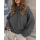 thumbnail image 3 of Suéter PRETTYGARDEN Oversize con textura suave Cuello redondo XL Gris oscuro, 3 of 8