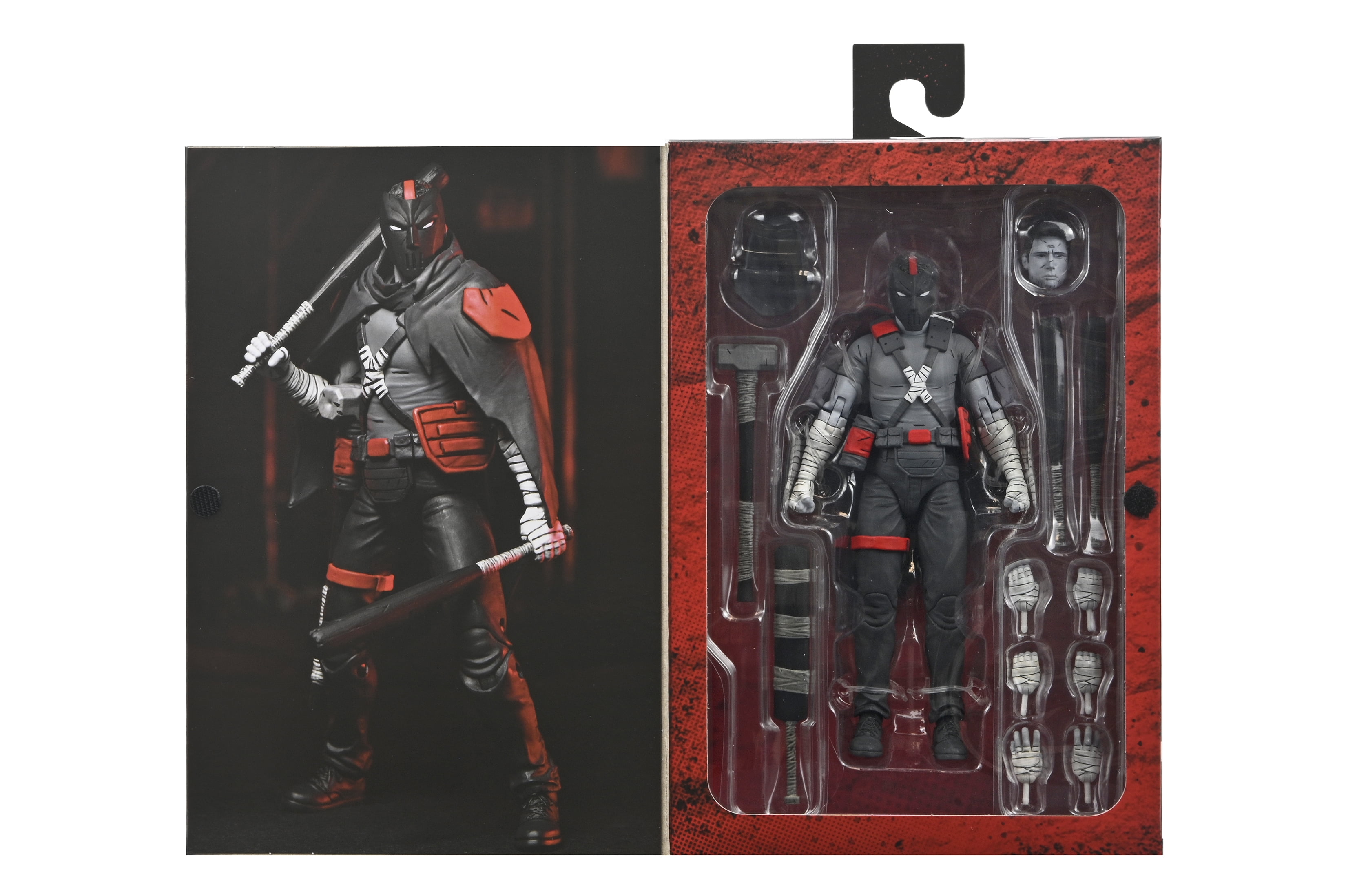 NECA Teenage Mutant Ninja Turtles: "The Last Ronin" The Lost Years Night Watcher Casey Action Figure with Removable Hood and Sledgehammer (7")