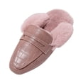 thumbnail image 2 of Zapatos planos de invierno para mujer, pantuflas peludas, sandalias de felpa, toboganes peludos acogedores, zapatos de casa suaves y cálidos Wmkox8yii  hj789, 2 of 7
