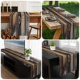 thumbnail image 6 of Black Brown Board Table Runner 72 Inches Long, Vintage Chic Shabby Wooden Grain Kitchen Coffee Dining Table Decoration for Home Party Birthday Wedding Home Decor 14x72 Inches, 6 of 8