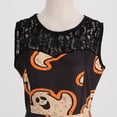 thumbnail image 5 of Icvfdpl Womens Casual Dresses Sleeveless Pumpkin Printed Lace Sundress Vintage Party Swing Maxi Boho Female Outwear, 5 of 8