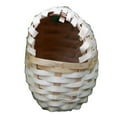 thumbnail image 1 of S SERENABLE Egg Shape Handwoven Bamboo Cage House Hatching Breeding Cave for Parrot, S, 1 of 9