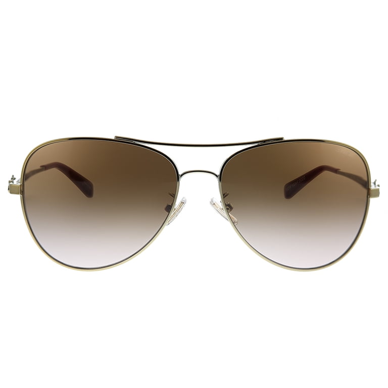 Coach L1648 HC 7074 Metal Womens Aviator Sunglasses Light  display picture 1