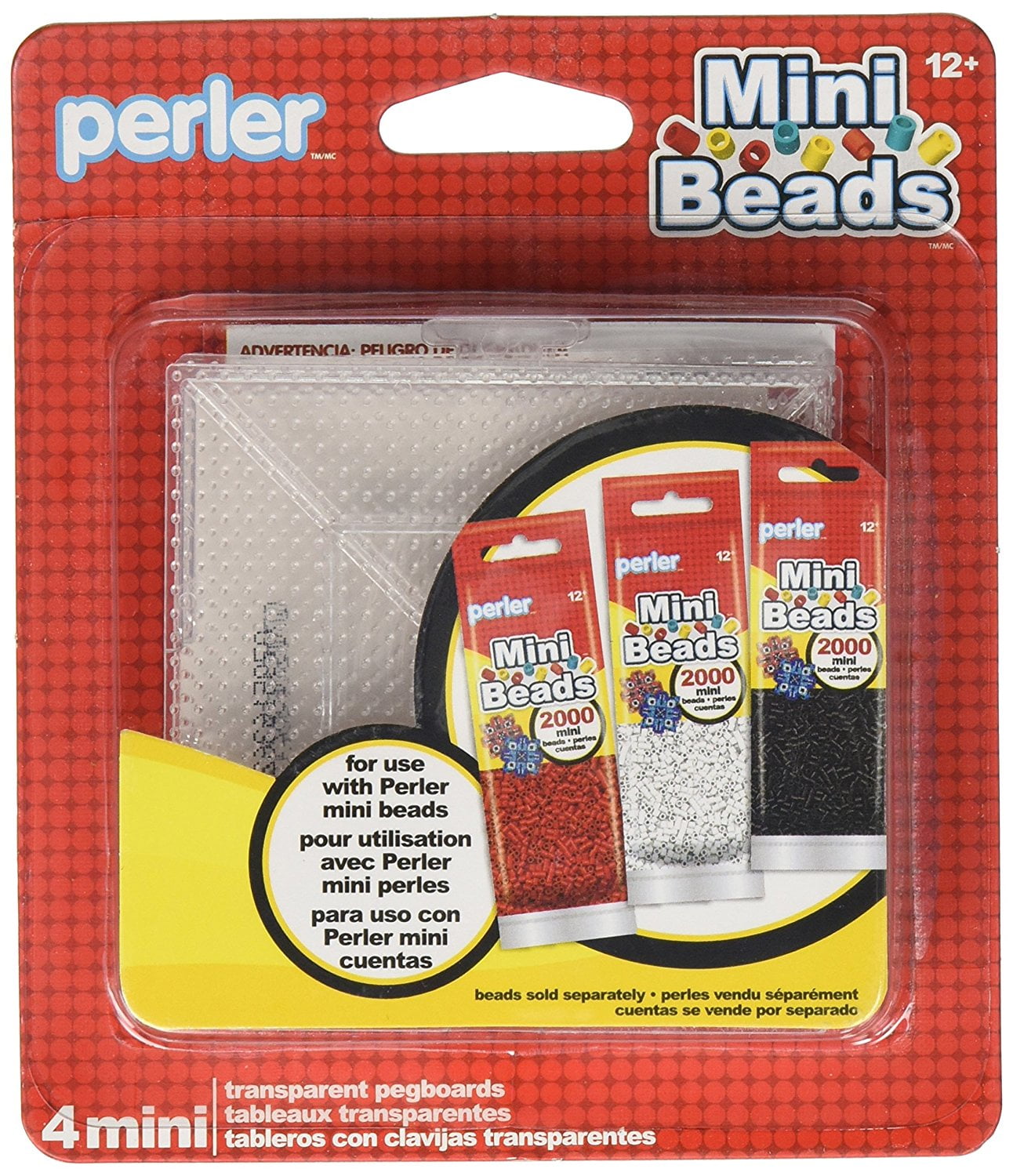 Beads 8026055 Mini Bead Pegboards (4 Pack), The Perler mini bead