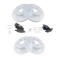 thumbnail image 2 of Front and Rear Performance Brake Pad & Rotor Kit Brake Pads Brake Rotors Set Ceramic Premium G-Coated Compatible with 2013-2016 Ford Escape 2014-2018 Transit Connect, 2 of 4