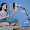 thumbnail image 4 of Tizuqe Phone and Tablet Holder Bed Mount Aluminum Long Arm Foldable Lazy Stand 360 Degree Rotatable for Phone Tablet, 4 of 9
