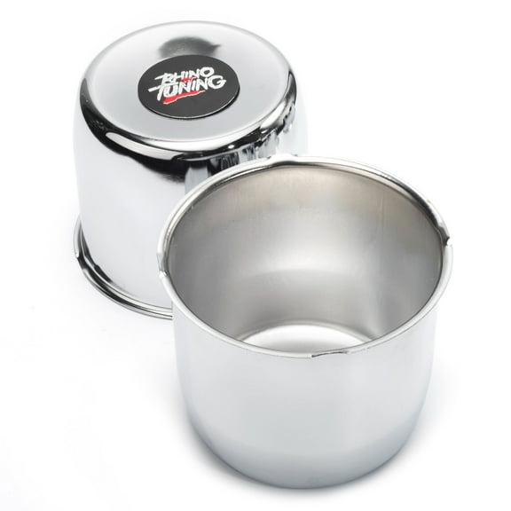 RhinoTuning 4.25" Hub Mirror Chrome Plated Carbon Steel PUSH-THRU HUB CENTER CAP Fit for 4.25" trailer/truck rims center bore 3.54" tall 2Pcs