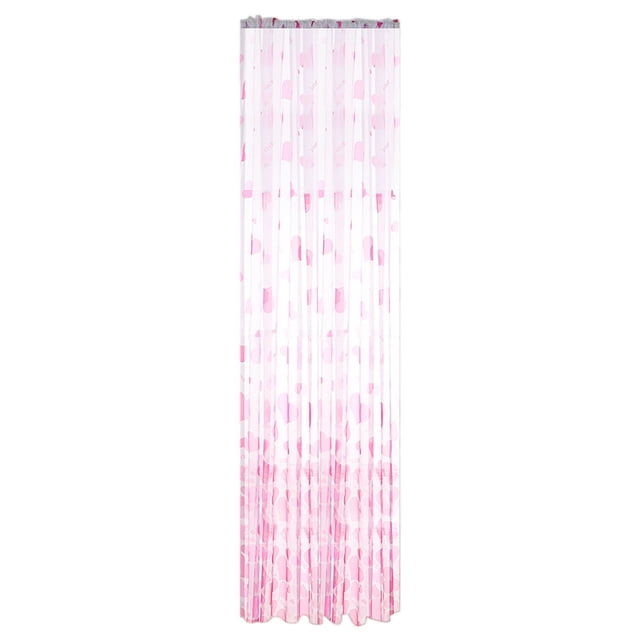 Heart Shaped Curtain Tulle Window Voile Drape Valance 1 Panel Fabric