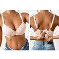 thumbnail image 6 of Mceream Underwire Bras for Women Push up Full Coverage V-Neck Breathable Everyday Bras Seamless Adjustable Straps High Support Bralettes Beige L, 6 of 9