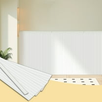 Premade Board-and-Batten Wainscoting Kit - Ready to Assemble Cover 118" x 39.4", Paintable Panel Molding Trim Slats for Accent Wall