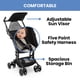 thumbnail image 3 of El cochecito de embrague de Delta Children - Cochecito plegable compacto y liviano - Se adapta al almacenamiento superior del avión - Negro, 3 of 5