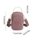 thumbnail image 3 of Women's Mini Crossbody Bag Nylon | Small Handbag Purse with Adjustable Strap, Lightweight Multi-Pocket Design, Water-Resistant, 6.7"x4.3"x3", Casual Travel Shoulder Bag, 3 of 6