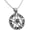 Black, variant on Star Pentagram Pentacle Pagan Necklace Wiccan Witch Gothic Stainless Steel Pendant with 24 inch Chain[a9036]