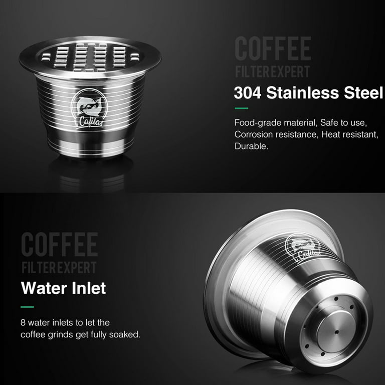 Nespresso Stainless Steel Reusable Coffee Capsules - Reusable