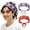 red + purple, variant on LinYooLi HAIRBAND for Women - Handmade Crochet Headband, Adjustable Hippie Hair Bandanas, Boho Headbands, Knit Hair Bands - 2 Count (Red, Green)