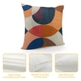 thumbnail image 4 of Acheng  Throw Pillow Cover - Square &amp; Printed on One Side Abstract Shapes in Burnt Orange and Navy Blue Decorative Throw Pillow Case Living Room Sofa Couch  White, 4 of 5