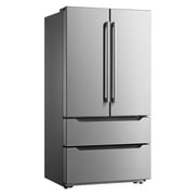 Cosmo 4 Piece Kitchen Appliance Package with 36 Freestanding Gas Range 36 Under Cabinet Range Hood 24 Built-in Integrated Dishwasher & French Door Refrigerator Kitchen Appliance Bundles