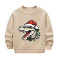 thumbnail image 2 of YUSIM Boys Christmas Sweatshirt Luminous- Funny Long Sleeve Pullover Crewneck Kids Festival Clothes Khaki Size 8 T, 2 of 6