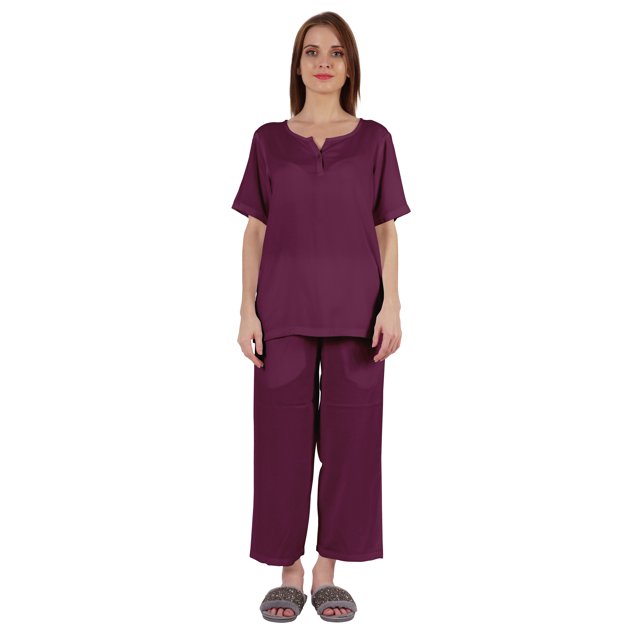 Inkmeso Ensemble de Pyjama à Manches Courtes pour Femmes T-Shirt Henley & Ensemble de Pyjama