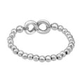 thumbnail image 5 of Infinity Symbol Elastic Bead Ball Sterling Silver Ring-7, 5 of 5
