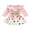 Pink, variant on SUNSIOM Baby Girls 2Pcs Easter Outfits Long Sleeve Ruffle Romper + Suspender Skirt Set Newborn Clothes