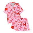 thumbnail image 1 of Pyjamas Imprimés Nœud Papillon Décontractés pour Filles, 1 of 4