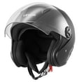 thumbnail image 1 of Casco de motocicleta VEVOR, 3/4 abierto, casco de motocross para adultos con visera transparente, cómodo para carreras y calle, con forro desmontable para hombres y mujeres, (negro mate, M), 1 of 9