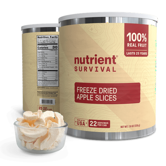Freeze-Dried Apples – Premium Sliced | #10 Can | 25-Year Shelf Life | Clean Emergency Food Storage
