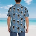thumbnail image 4 of Pofeuu Cute Cartoon Astronaut Print Hawaiian Shirt for Men Sleeves Casual Button Down Summer Beach Dress Shirts T-Shirts,XX-Large, 4 of 7