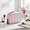 Pink White Stripe, variant on Travel Cosmetic Bag, Makeup Organizer Pouch for Women, Stripe Toiletry Bag with Tassels, Water-Resistant Makeup Pouch for Everyday Essentials and Travel