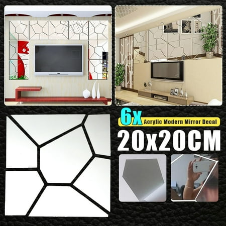 Mirrors For Living Room 35PCS Self Adhesive 3D DIY Acrylic Removable Mirror Tile Acrylic Mirror Sheets Mirror Decal Art Mural Wall Sticker Home for Home Living Room Bedroom Decor ()