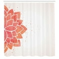 thumbnail image 3 of Ambesonne Lotus Shower Curtain, Aquarelle Half Flower Art, 69"Wx75"L, Coral Pale Peach, 3 of 3