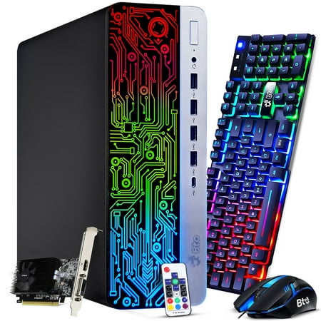 Restored HP Gaming Desktop Computer Bundled with BTO RGB Premium PC Upgrades, Intel Core i7-6700 6th Gen. 32GB DDR4 Ram, 1TB SSD, AMD Radeon RX 550, RGB Set, WiFi, Windows 10 (Refurbished)