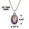 thumbnail image 4 of Bayou Bengals Fierce Tiger Antiqued Oval Charm Pendant with Chain, 4 of 5