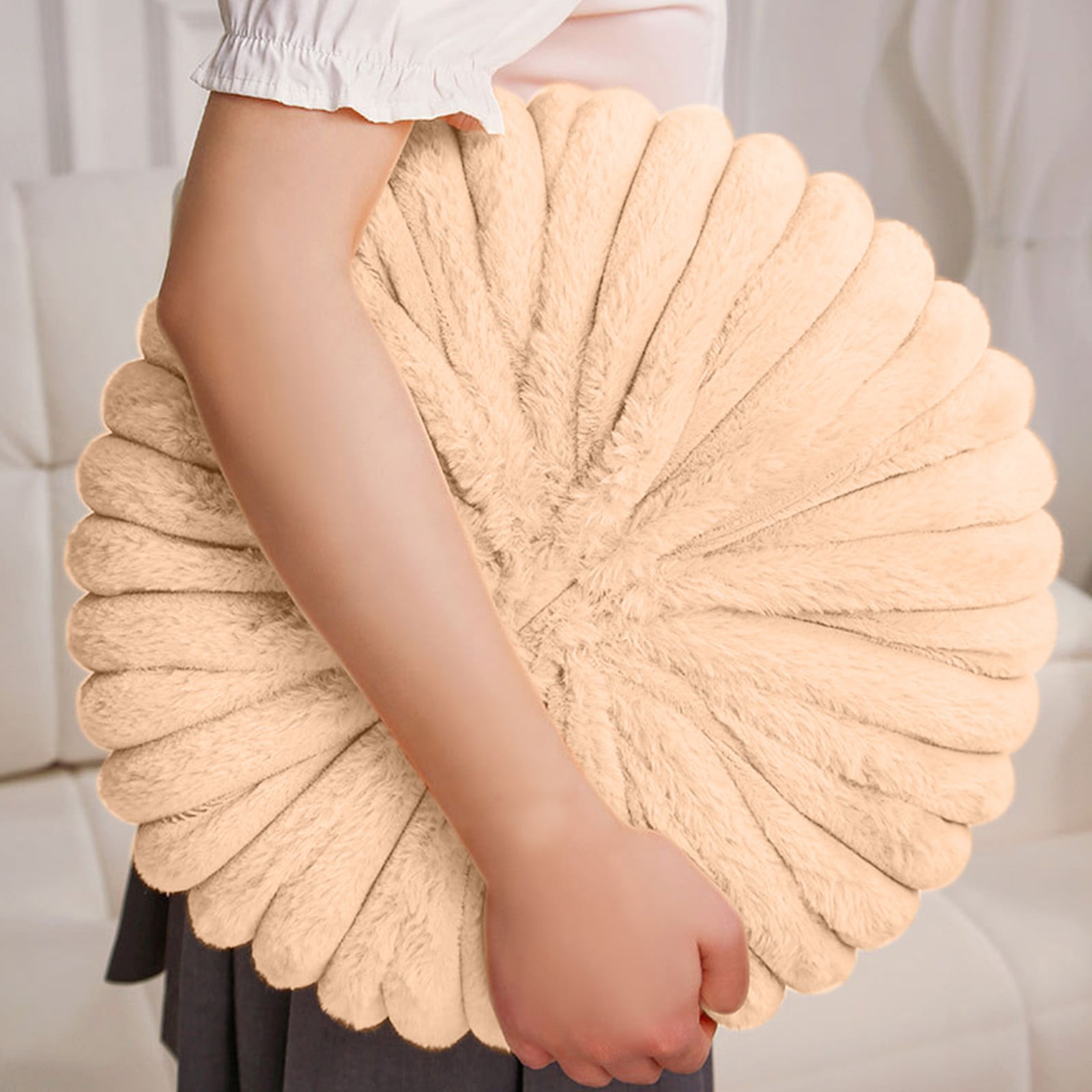 Hvmvliv 13.77x13.77x5.9in Throw Pillow for Couch Pumpkin Cushion Sofa Decorative Cushion Pumpkin Sofa Pillow Lazy Person Pillow Living Room Pillow Tatami Khaki
