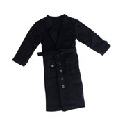 MERIGLARE 1/6 Scale Action Figures Long Windbreaker Handmade Doll Decor Figure Costume Black