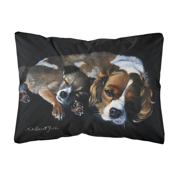 Carolines Treasures FMF0022PW1216 Cozy Pals with Cavalier Spaniel Canvas Fabric Decorative Pillow, 12H x16W, multicolor