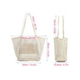 thumbnail image 5 of Deago Mesh Beach Tote Bag for Women Shoulder Handbag Causal Hobo Pool Bags for Travel Pool Vacation Cruise Essentials (White), 5 of 9