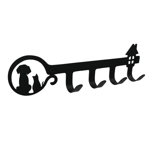 veasfak Key Hooks, Metal Hanger Purse Key Organizer Rack Towel Hat Cute Wall Mounted Key 2 Animals