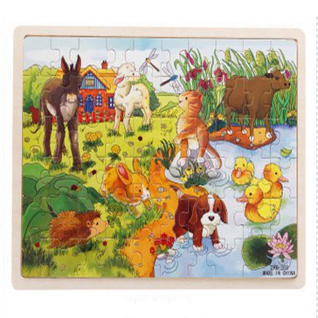 60pcs / Set Cartoon Jigsaw Toy, Kid Toy, Reutilizable Para KId Children ANGGREK Jigsaw Toy