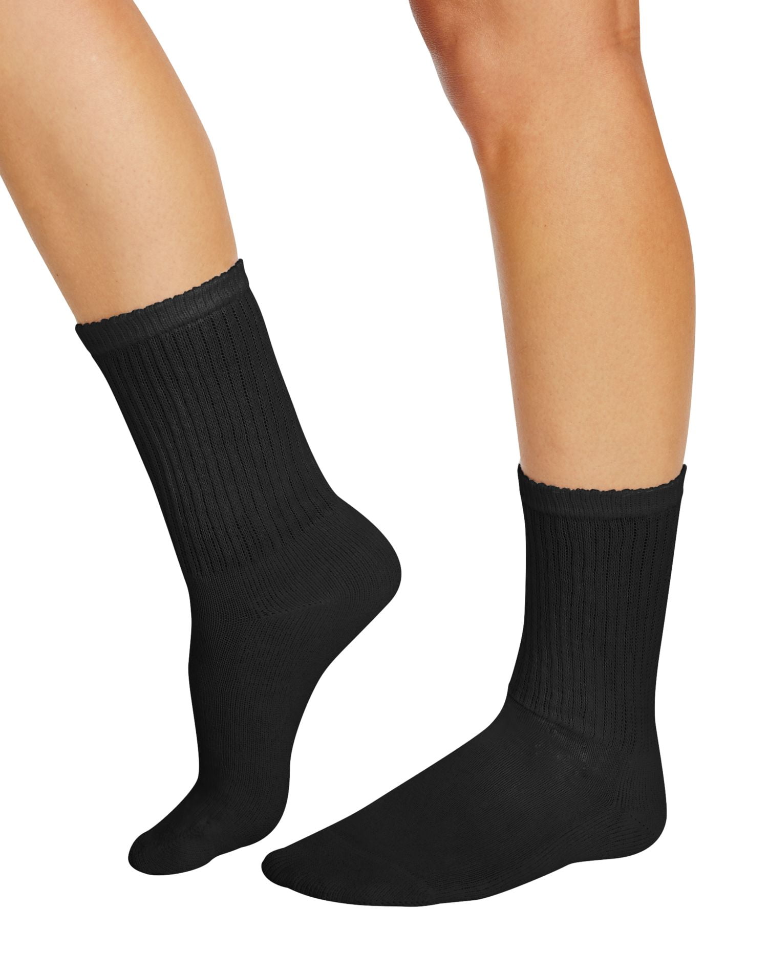 Hanes Womens' Cushioned Crew Athletic Socks, 10+2 bonus pack