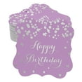 thumbnail image 1 of Inkdotpot Pack Of 50 Real Silver Foil Bracket Shape Paper Tags Happy Birthday Favor Hang Tags, 1 of 6