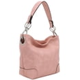 thumbnail image 1 of Bolso de hombro Hobo ALYSSA rosa con herrajes Big Snap Hook, 1 of 7